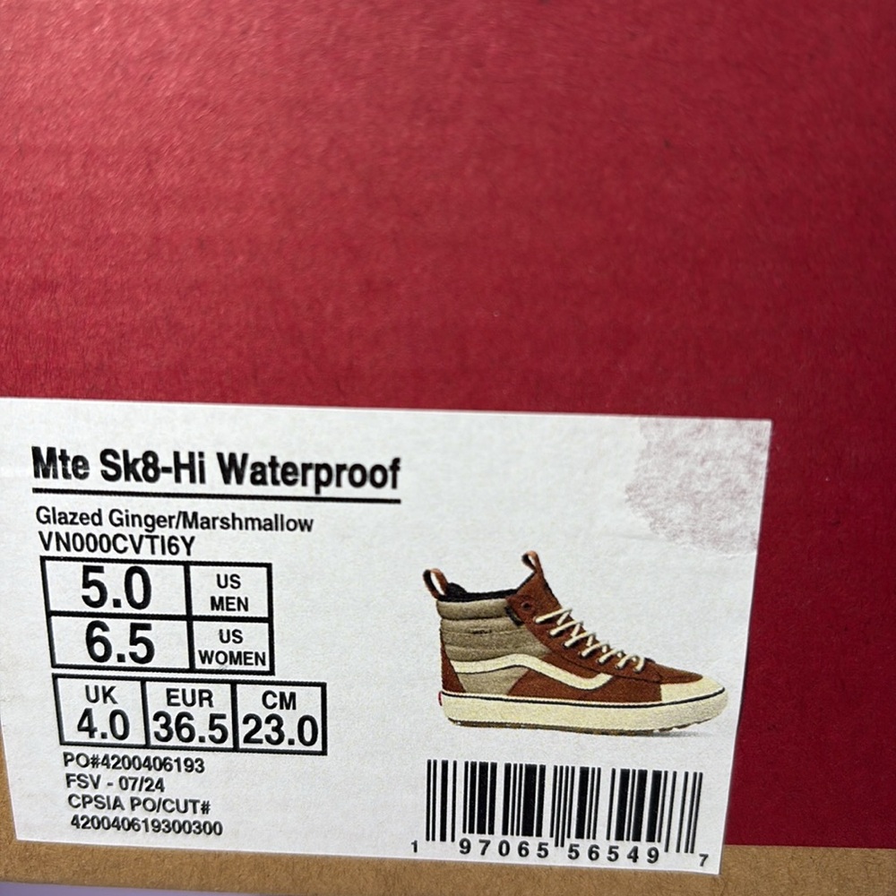 NWT Vans Mte SK8 Hi Top Hiking/Action Shoes Women’s 6.5 - Picture 8 of 10